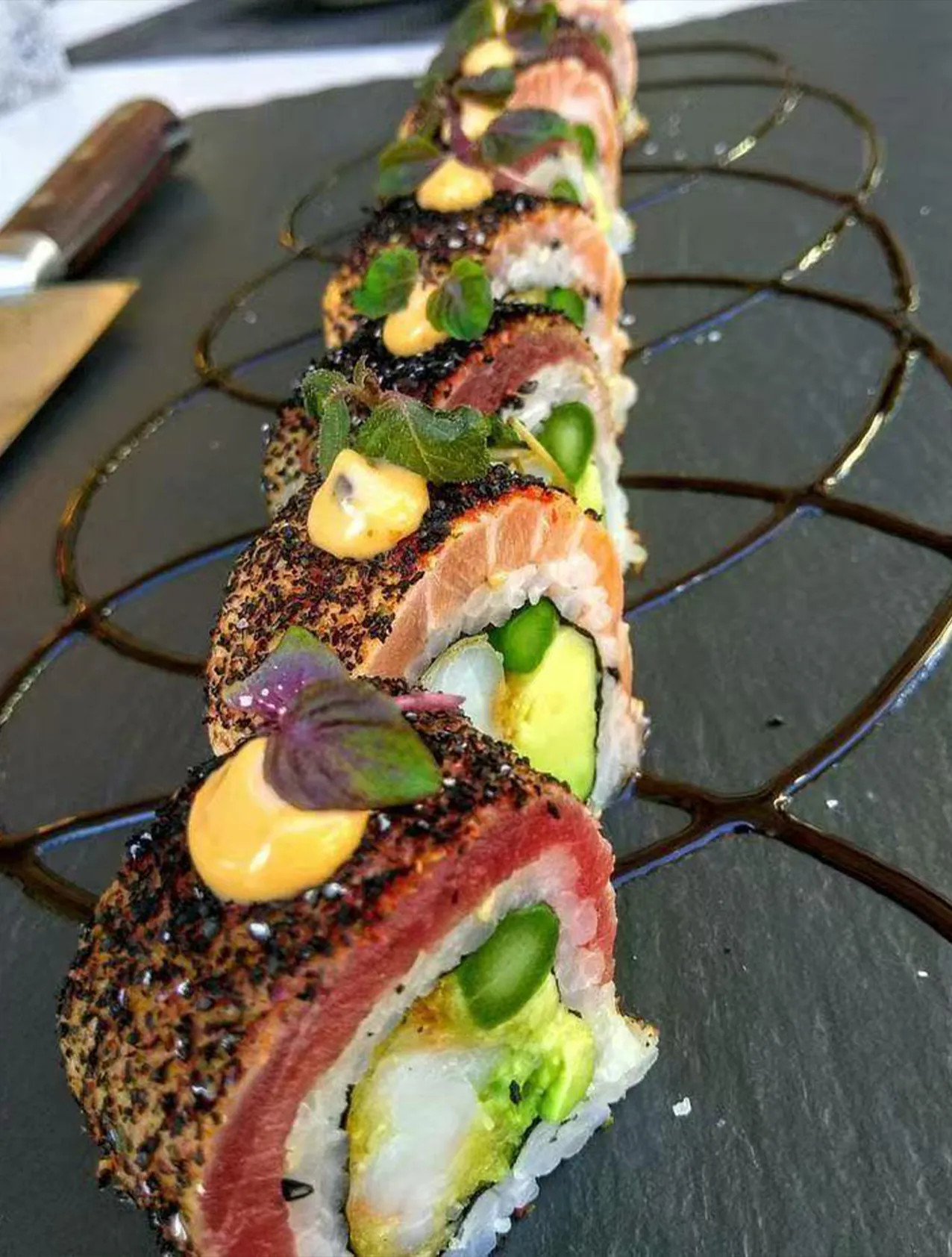 Black Pepper Tuna Roll at Fuji Ramen & Sushi, Japanese Restaurant in Wheaton